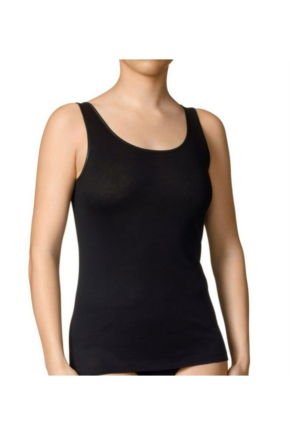 Women's Calida 11600 Light Cotton Tank (Black S)