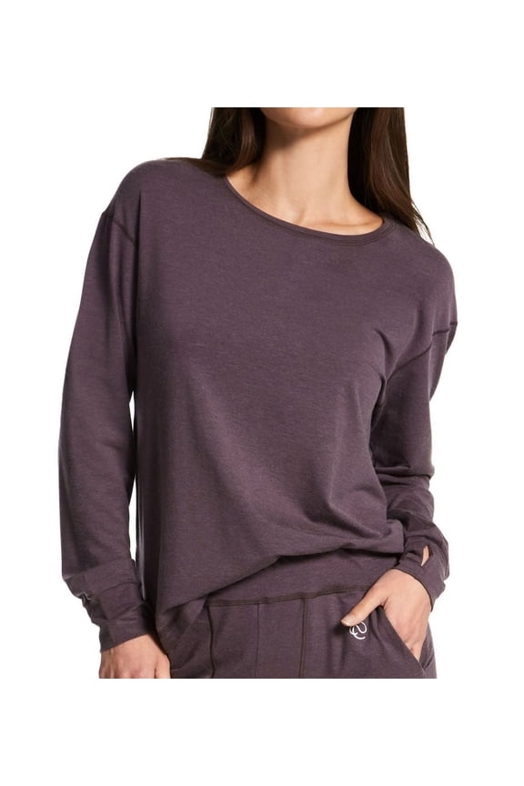 Women's Calida 15935 Deep Sleep Warming Long Sleeve Crew Tee (Clay S)