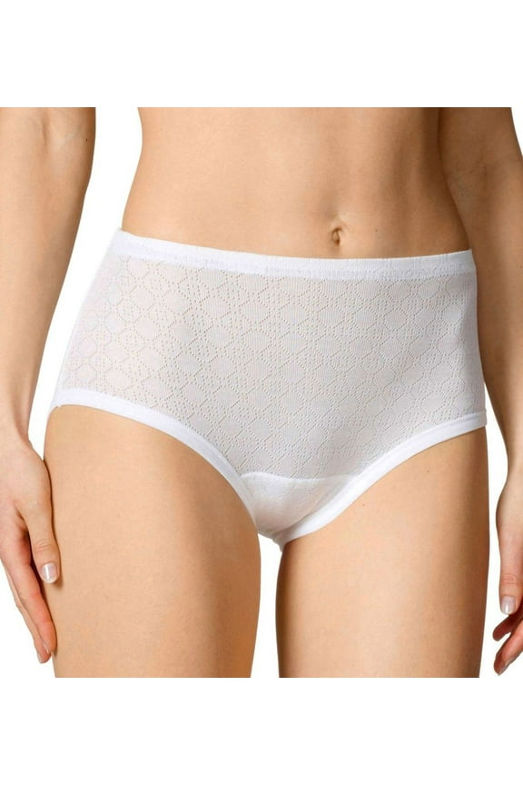 Women's Calida 21060 Ajour Brief Panties (White S)