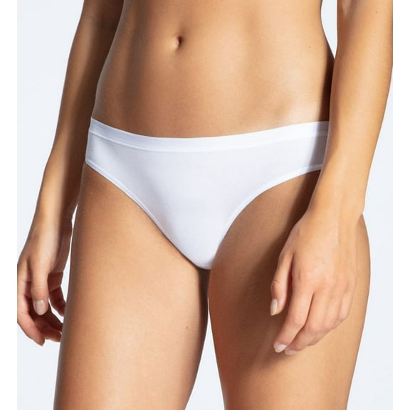 Women's Calida 21075 Natural Comfort Cotton Low Cut Brief Panty (White M)