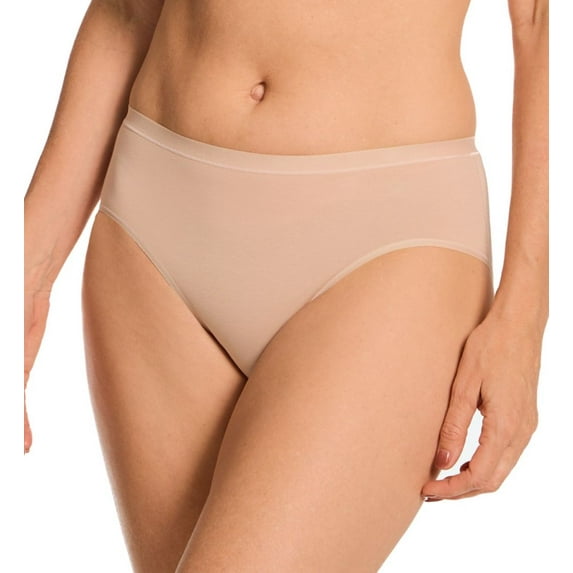 Women's Calida 21175 Natural Comfort Cotton Hi Cut Brief Panty (Rose Teint M)