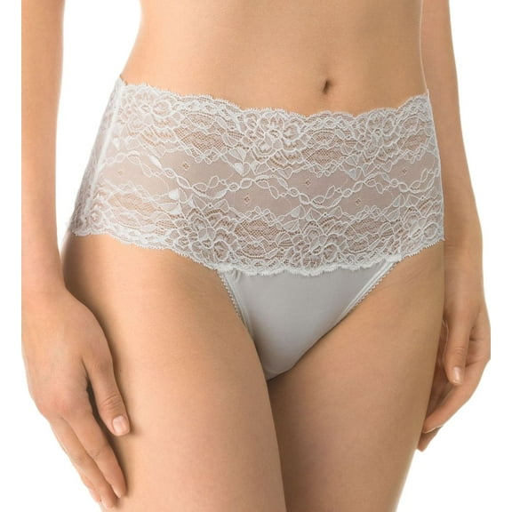 Women's Calida 21431 Sensual Secrets Lace High Waist Brief Panty (Alabaster Creme XXS)