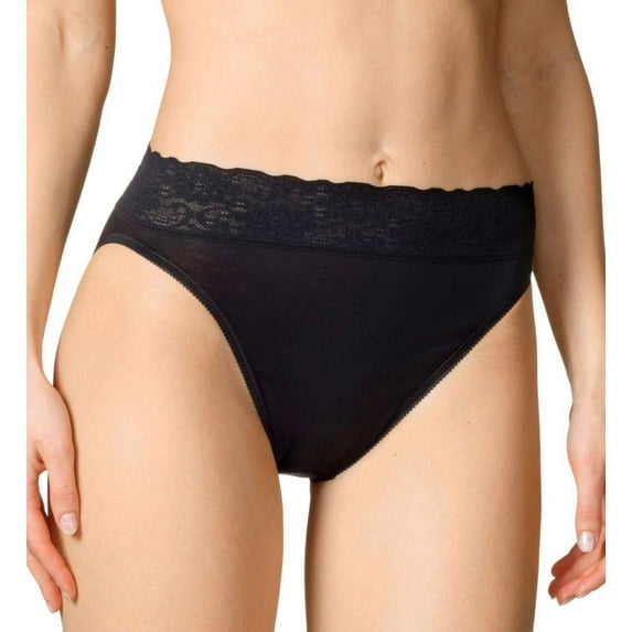 Women's Calida 21901 Lycra Lace Hi Cut Brief Panties (Black XS)