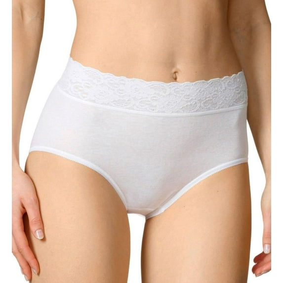 Women's Calida 23907 Lycra Lace Brief Panties (White S)