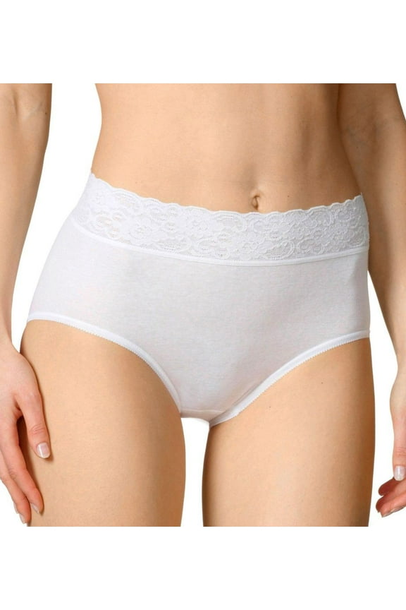 Women's Calida 23907 Lycra Lace Brief Panties (White XS)
