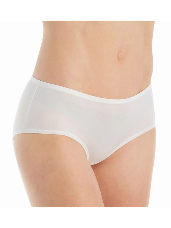 Women's Calida 24294 100% Nature Boycut Brief Panty (Star White S)