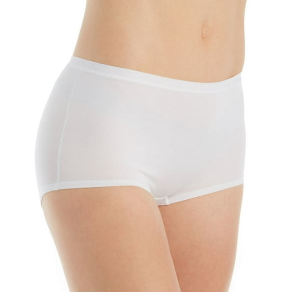 Women's Calida 25175 Natural Comfort Cotton Boyshort Brief Panty (White S)