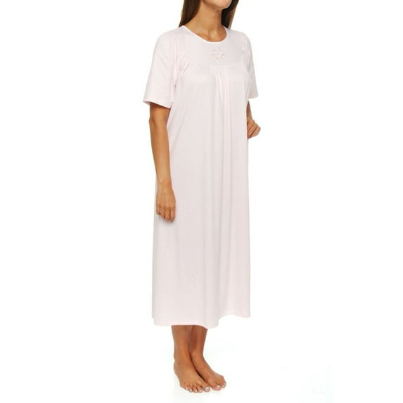 Women's Calida 33400 Soft Cotton Short Sleeve Night Shirt Gown (Bonbon M)