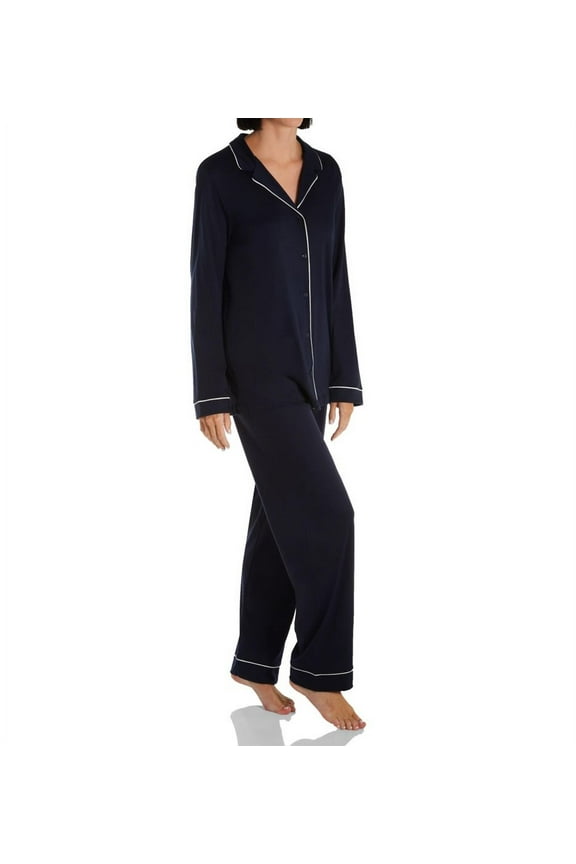 Women's Calida 43629 Night Lovers Supima Cotton PJ Set (Dark Lapis Blue M)