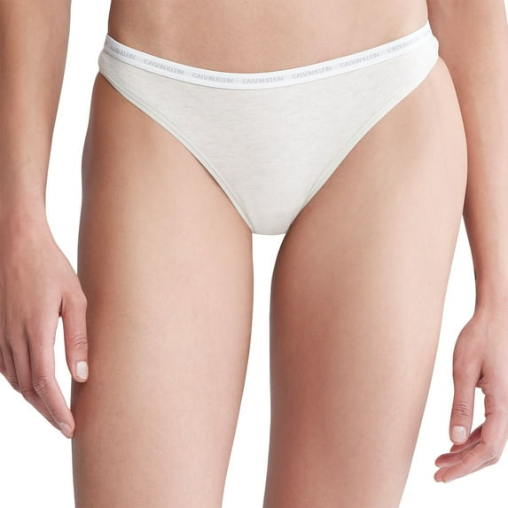 Women's Calvin Klein CK One Bikini Panty QD3785 Color: Oatmeal Heather Size: SMALL