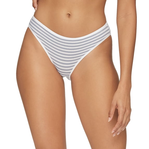 Women's Calvin Klein Form Bikini Panty QD3644 Color: Feeder Marching Stripe Size: MEDIUM