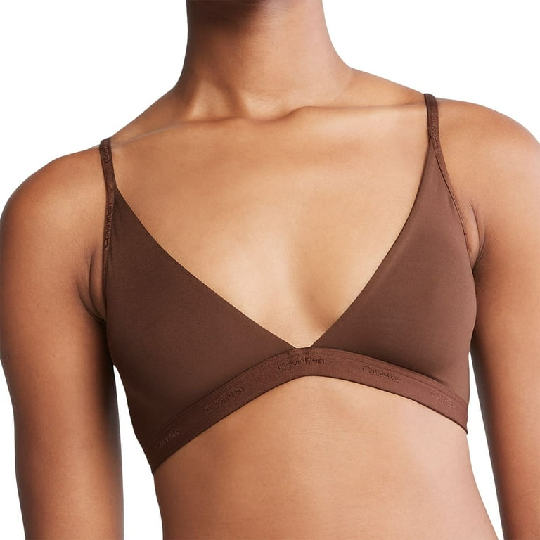 Women s Calvin Klein Form to Body Lightly Lined Bralette QF6758 Color Umber Size X SMALL