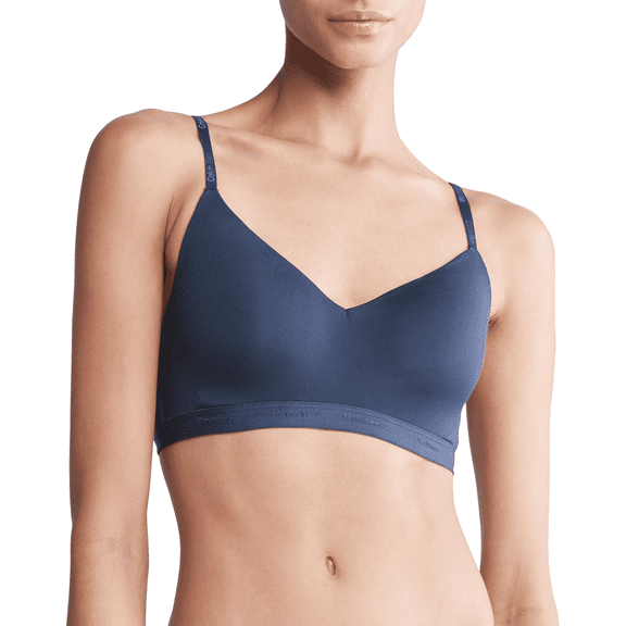 Women's Calvin Klein Form to Body Lightly Lined Bralette QF7618 Color: Speakeasy Size: X SMALL