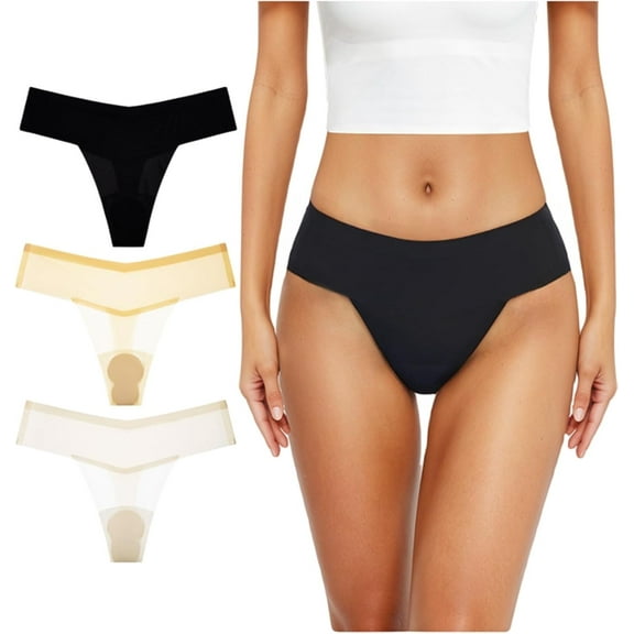 Women's Camel-Coloured Concealing Underwear Seamless Breathable Thong Underwear Seamless Design Hides Underwear Marks