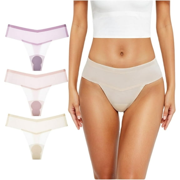 Women's Camel-Coloured Concealing Underwear Seamless Breathable Thong Underwear Seamless Design Hides Underwear Marks