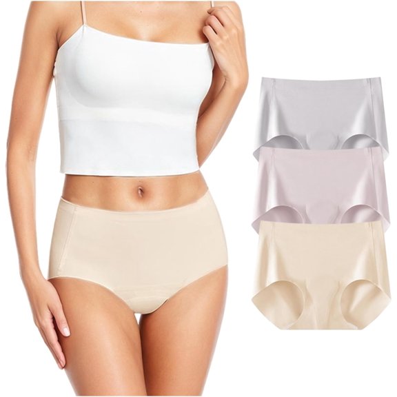 Women's Camel Invisible Panties High Waisted Invisible Pullover Thong Panties Non-marking Fitness Sports Panties