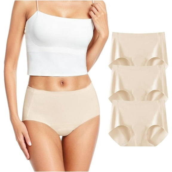 Women's Camel Invisible Panties High Waisted Invisible Pullover Thong Panties Non-marking Fitness Sports Panties