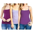 thumbnail image 1 of Women's Cami Built-in Shelf Bra Adjstable Strap Camisole Tank Top (Junior Sizes), 1 of 4