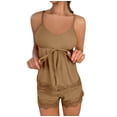 thumbnail image 1 of Women’s Cami Tank Pajama Set – Sleeveless Lace Trim Shorts Sleepwear (Summer Lounge Essential), 1 of 4