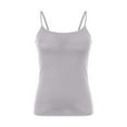 thumbnail image 1 of Women's Cami Tank Tops Ribbed Sleeveless Vest for Women Slim Fit Layering Basics Casual Wear Grey Women Blending Shirts Innerwear for Women(XXXL), 1 of 4