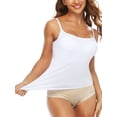 thumbnail image 1 of Women's Cami with Built-in Bra Adjustable Strap, Summer Sleeveless Tank Top Padded Camisole for Yoga, 1 of 6