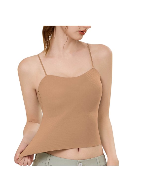 Women’s Camisole 2026 Fashion Woman‘s Solid Color Bra Pad V-Neck Camisoles