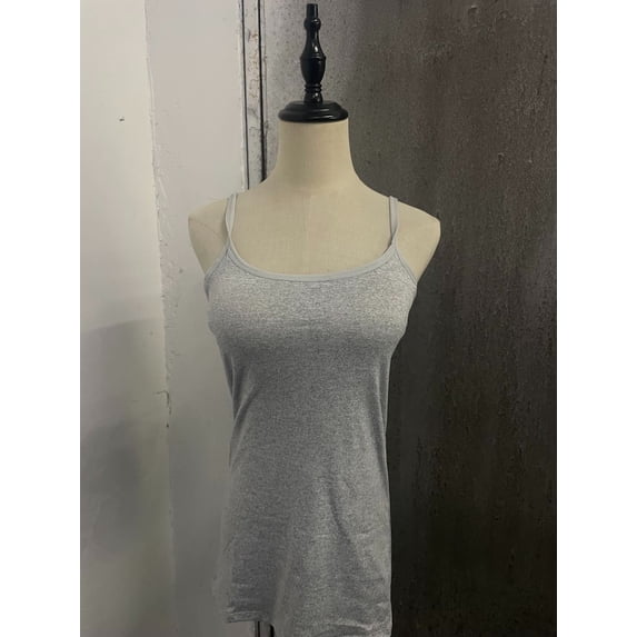 Women's Camisole with Built-in Shelf Bra - Sexy Sleeveless Tank Top with Chest Pads, Lightweight Stretch Base Layer Underwear, Versatile Lounge & Sleep Camisole for Women (Light Gray, 5XL)