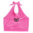 thumbnail image 1 of Women's Camisole Tank Top Print Lace Up Crop Top Backless Summer Top, 1 of 2