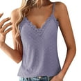 thumbnail image 1 of Women's Camisole Tank Tops Lace Elegant Solid Color With Floral Embroidery Blouse For Ladies Summer Sleeveless Tops, 1 of 8