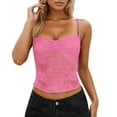 thumbnail image 1 of Women's Camisole Tank Tops Lace For Everyday Wear Stylish Lace Perfect For Spring Pairs Well With Jeans Workout Cami Top, 1 of 4