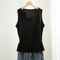 thumbnail image 1 of Women's Camisole Top Cotton Round Neck Wrapped Camisole Vest Basic Layer Womens Tank Top Summer Fitness Yoga Sport Black, 1 of 6