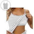 thumbnail image 1 of Women's Camisole Tops Striped Tank Top Built in Bra Adjustable Spaghetti Strap Tank Top Cami Soft Camisole Tops for Women, 1 of 5