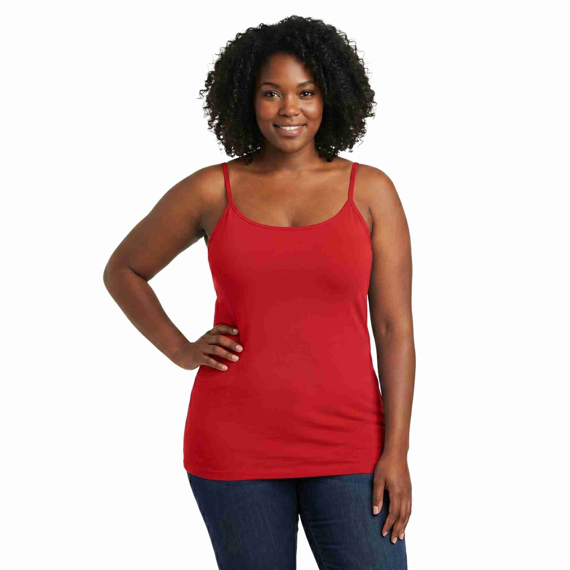 COUVER Women's Adjustable Spaghetti Strap Camisole Top Oat 1-Pack