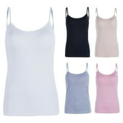 RUEWEY Women's Camisole with Built in Bra Modal Padded Slim Tank Top Comfortable Tops