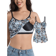 thumbnail image 1 of Women's Camisole with Built in Bra Tank Tops for Layering Stretch Casual Undershirts Adjustable Strap Womens Print Basic, 1 of 8
