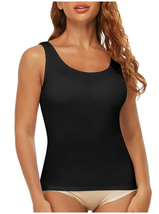 MISS MOLY Camisoles for Women with Built in Bra, Summer Sleeveless Tank Top  Padded Bra Women cami for Yoga,Daily Wearing