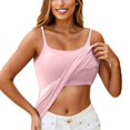 thumbnail image 1 of Women's Camisole with Built-in Bra Thin Straps Adjustable Fitness Yoga Top, 1 of 9