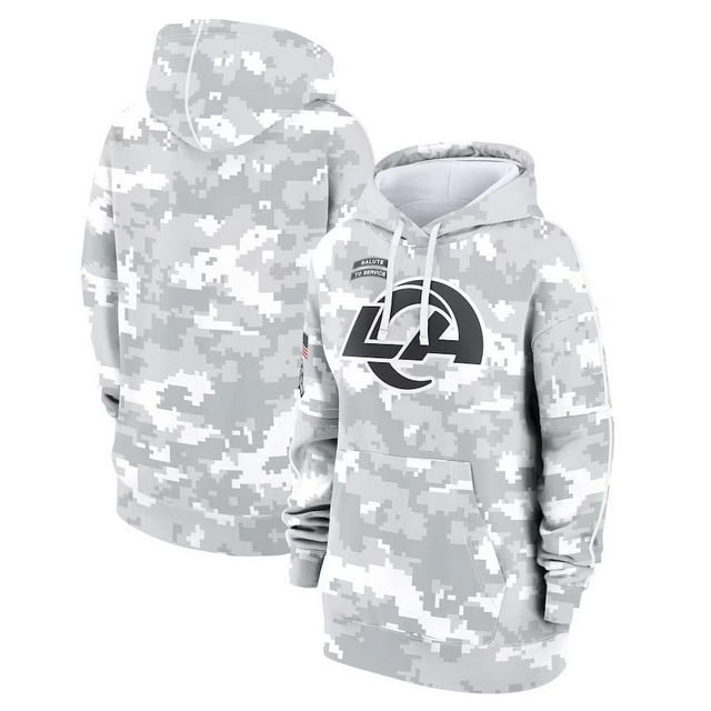 Women's Camo 2024 Club Pullover Hoodie Los Angeles_Ra_ms Football Sport