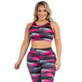 thumbnail image 1 of Women's Camo Activewear Sports Bra, Pink, XL, 1 of 5