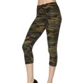 thumbnail image 1 of Kuda Moda Women 3 inch High Waist Capri Leggings For Yoga Sports Ultra Soft Capri Casual Legging (S/M/L), 1 of 6