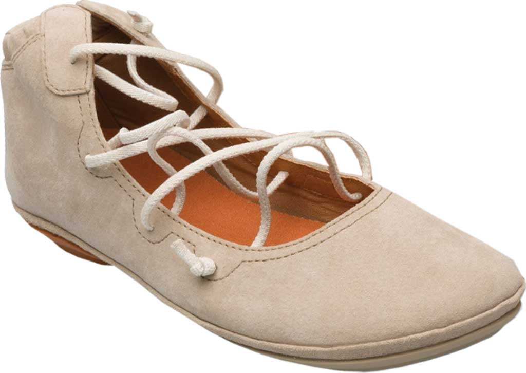 Women's Camper Right Nina Strappy Flat Medium Beige Pig