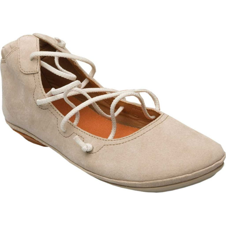 Women's Camper Right Nina Strappy Flat Medium Beige Pig