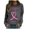 thumbnail image 1 of Women's Cancer Awareness Sweatshirt Ribbon Inspirational Casual Long Sleeve Pullover Comfortable Everyday Tops, 1 of 2