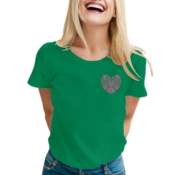 Women's Cancer Awareness T-Shirt Comfortable Graphic Tee Stylish Support Solidarity Everyday Casual Wear