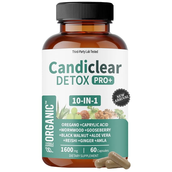 Women’s Candida Cleanse & Yeast Balance | Herbal Parasite Detox with Oregano, Wormwood, Black Walnut & Clove | Gut, Digestive & Flora Rebalance Formula | Third-Party Tested, , , 60 Caps