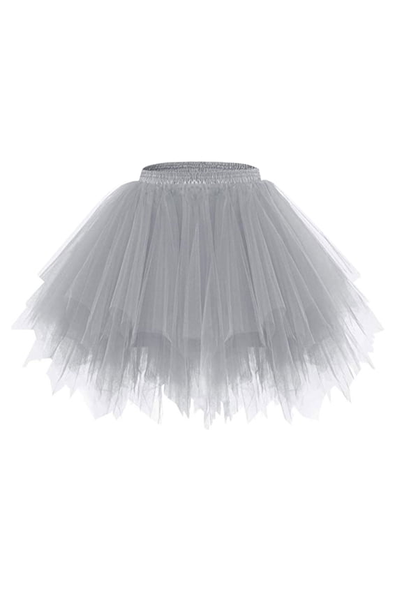 Women's Candy Color Multicolor Puff Petticoat Skirt Support Half Body Short A-Line Dance Skirt for Parties Clubs and Special Occasions