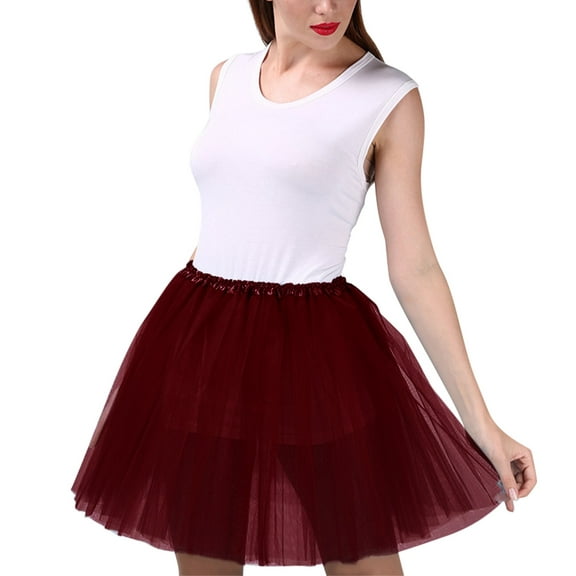 Women's Candy Color Multicolor Skirt Puff Petticoat Short Flirty Stylish Fashionable Comfortable Summer Casual Outfit