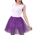 thumbnail image 1 of Women's Candy Color Multicolor Skirt Puff Petticoat Short Flirty Stylish Fashionable Comfortable Summer Casual Outfit, 1 of 1