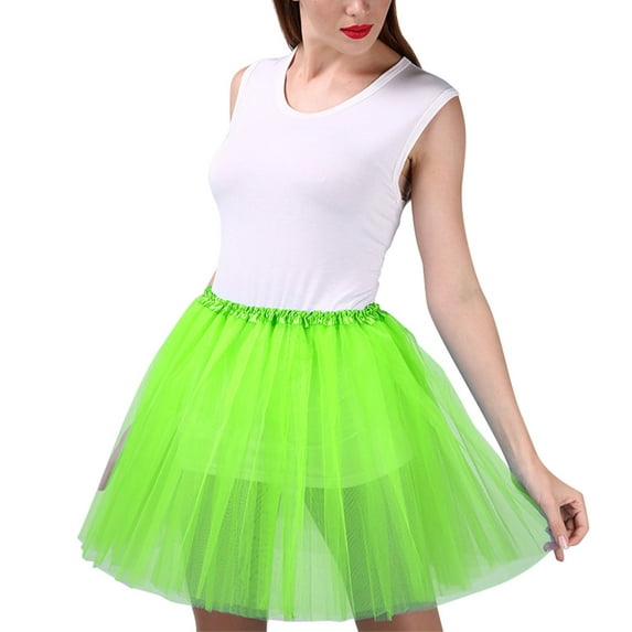 Women's Candy Color Multicolor Skirt Puff Petticoat Short Flirty Stylish Fashionable Comfortable Summer Casual Outfit