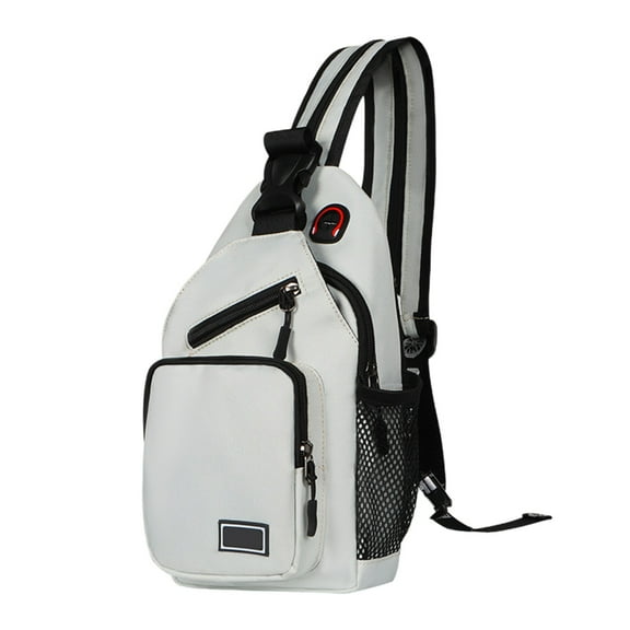 Women's Canvas Adjustable Crossbody Bag, Convertible Chest Shoulder Bag with Multiple Pockets, Outdoor & Casual Use